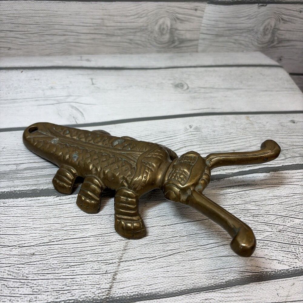 Antique Victorian Cast Iron/brass Beetle Bug Boot Jack /Door Stop 19th C. Design